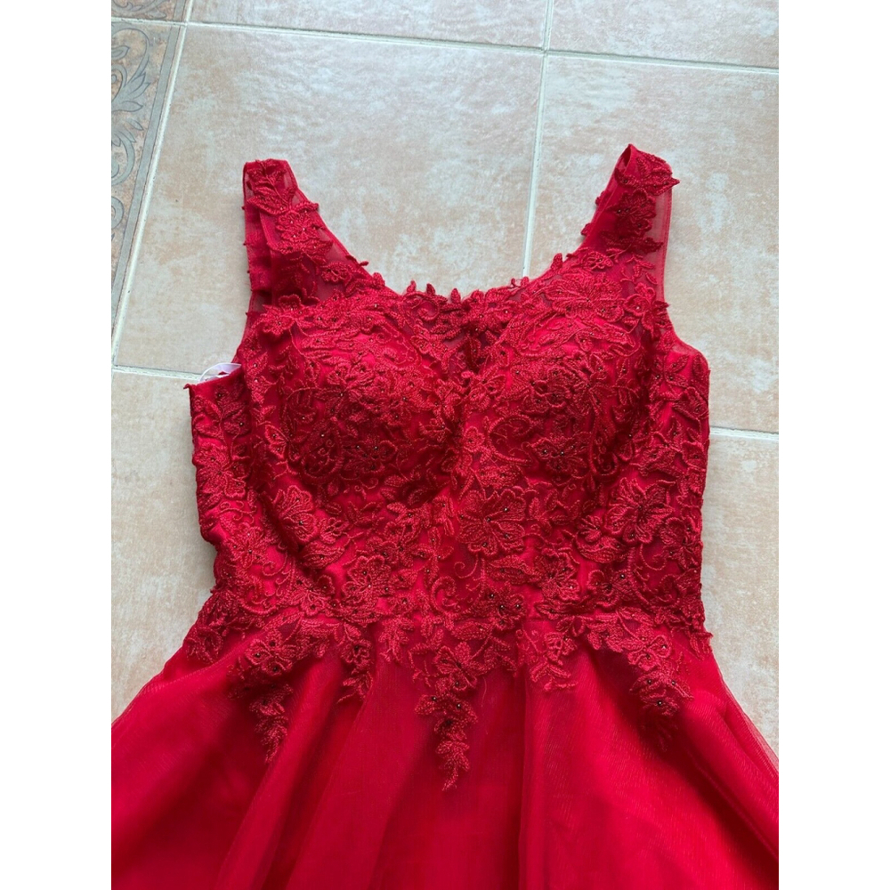 Worn Twice! Dancing Queen Dama Dress Red youth size L - Picture 4 of 15